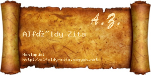 Alföldy Zita névjegykártya
