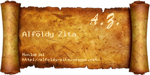 Alföldy Zita névjegykártya